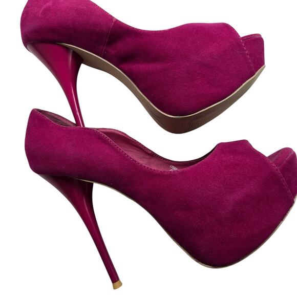 Charles Albert Women's 8.5 Platform Pumps Pink Shoes 5.5  High Heel Stiletto - Picture 2 of 7